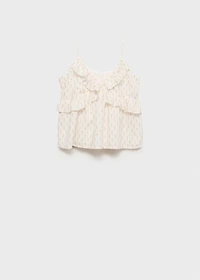 Ruffles embroidered top