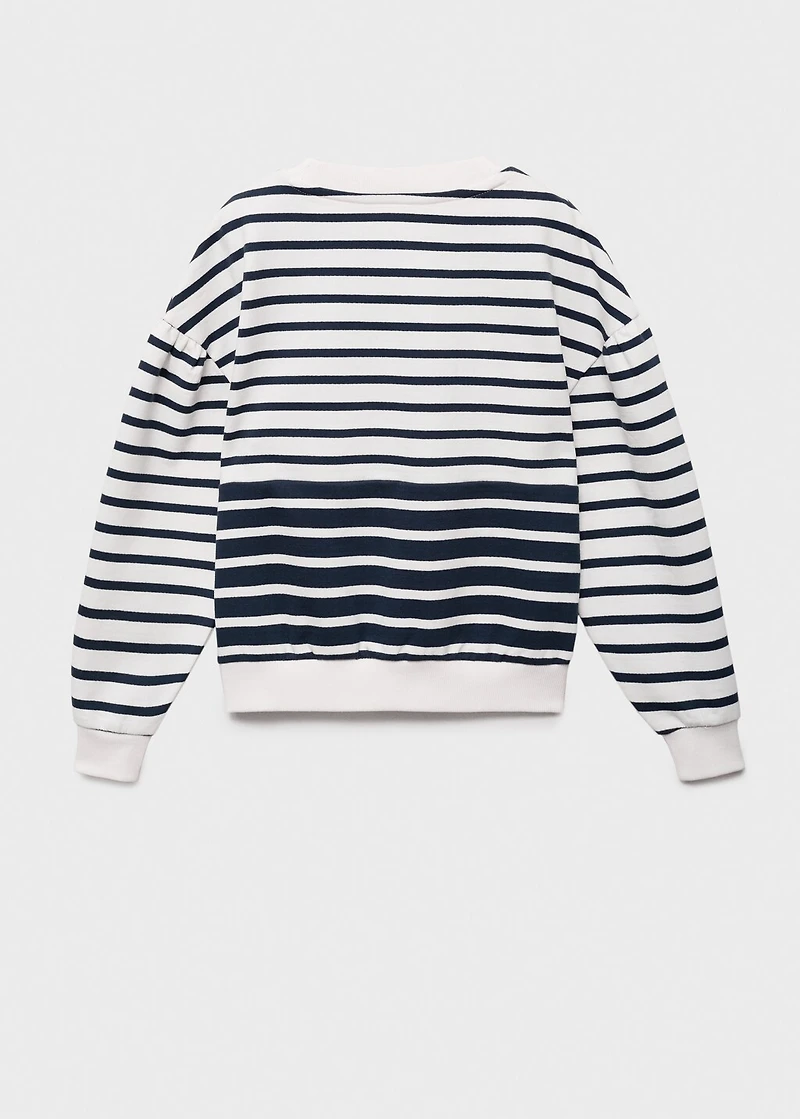 Striped print sweatshirt
