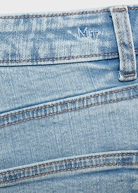 Frayed low-waist shorts