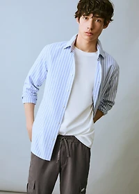 Cotton-linen cargo pants