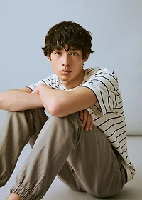 Cotton-linen jogger pants