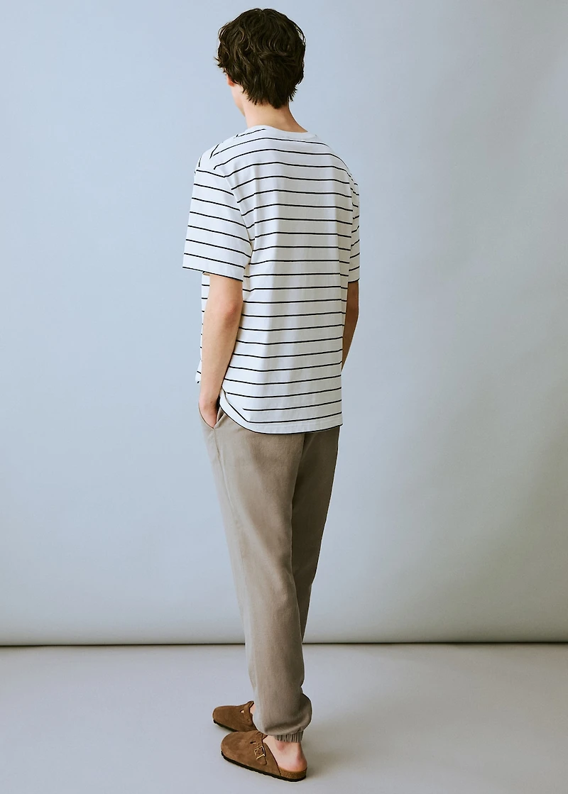 Cotton-linen jogger pants