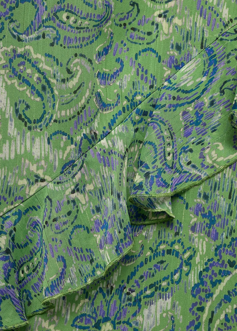 Ruffled printed dress