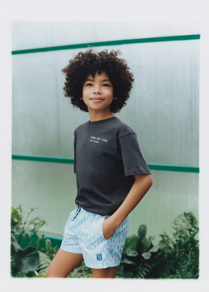 Printed swimming trunks