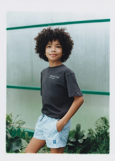 Printed swimming trunks