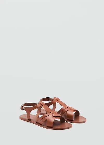 Leather straps sandals
