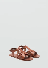 Leather straps sandals