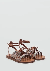 Strap cord sandals