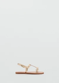 Metallic straps sandals