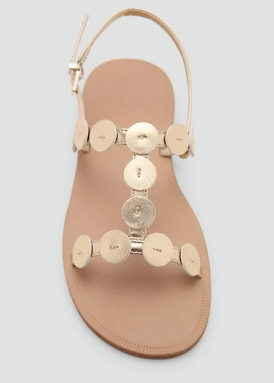 Metallic straps sandals