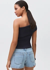 Studded low-waist shorts