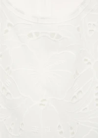 Embroidered dress with side slits