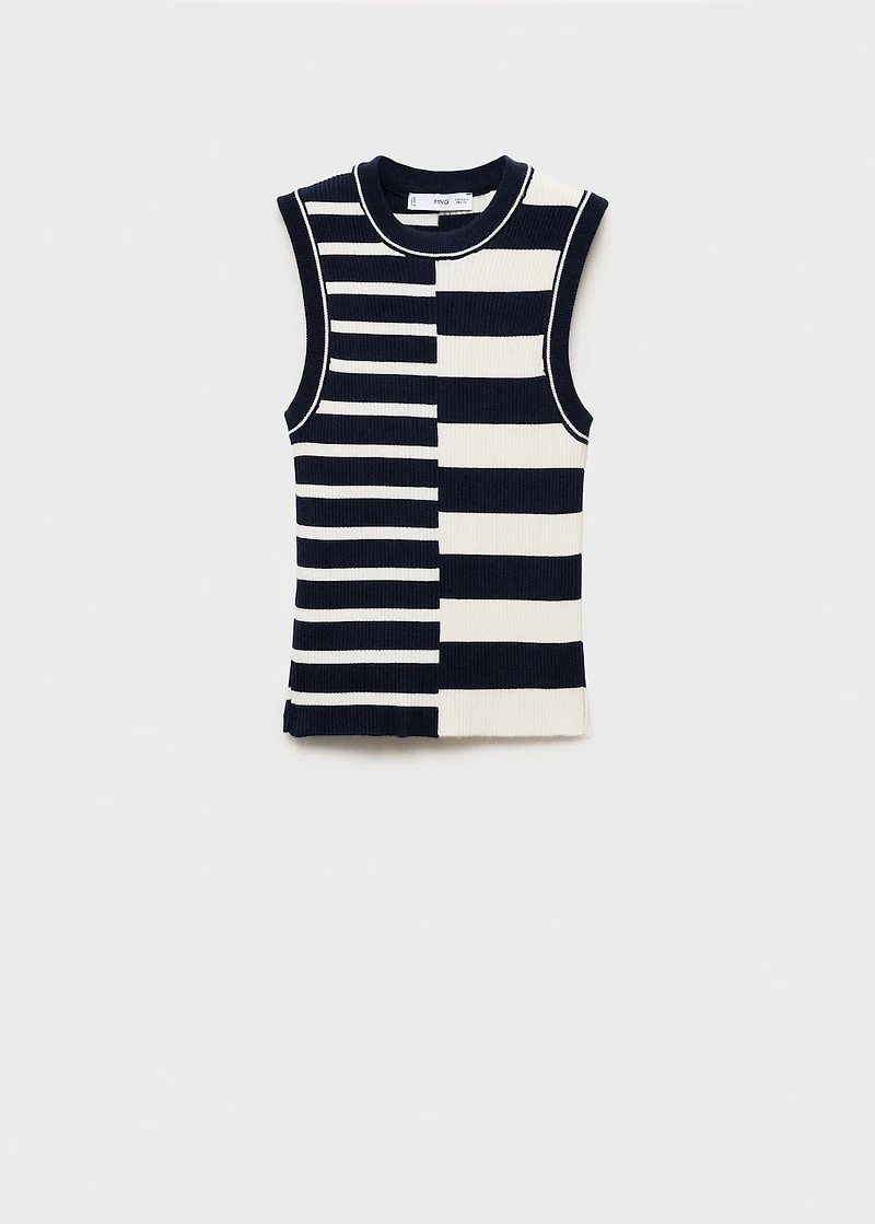 Striped knit top