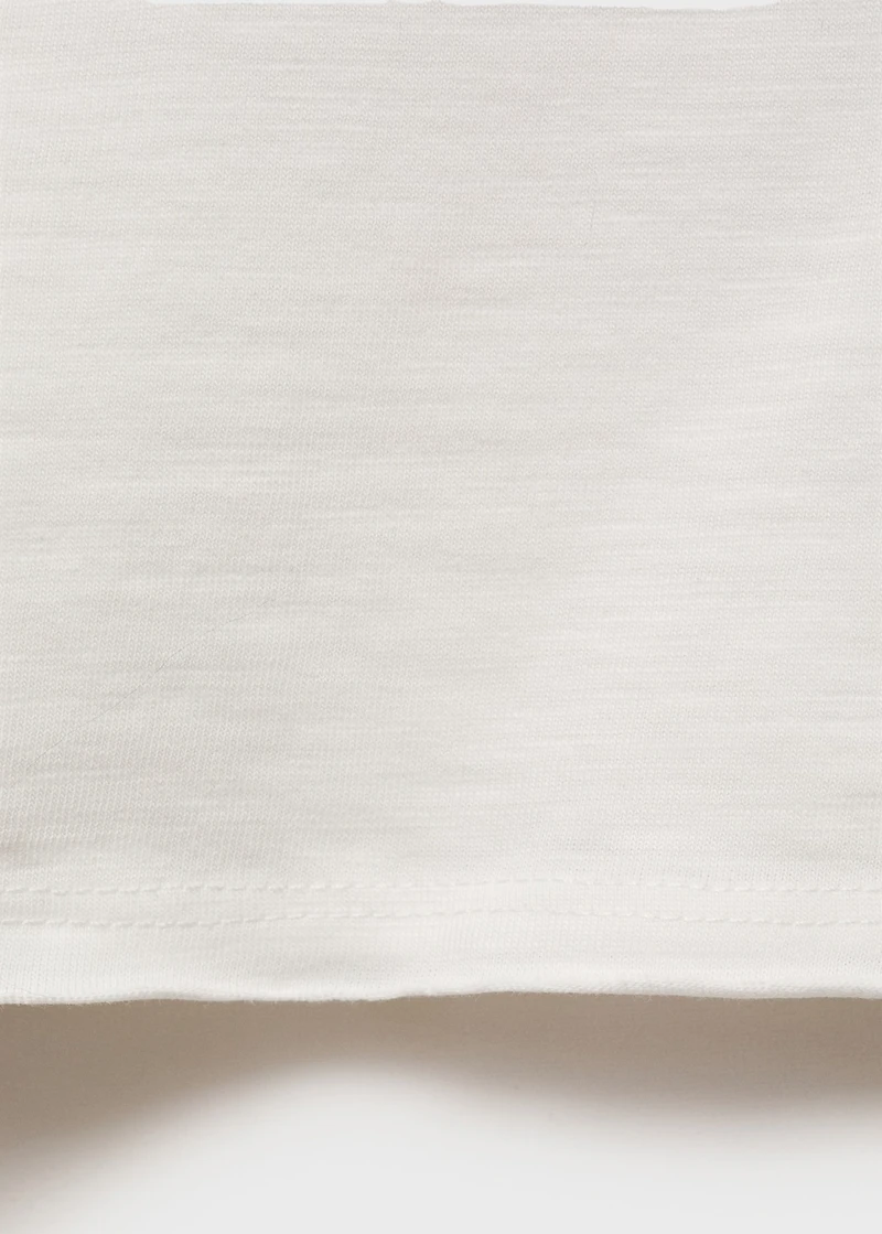 V-neck cotton T-shirt