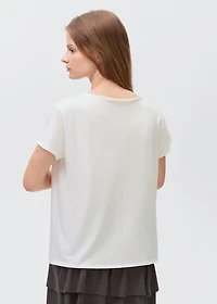V-neck cotton T-shirt
