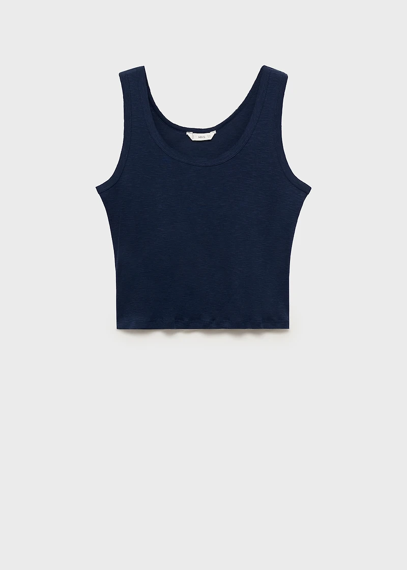 Cotton sleeveless t-shirt