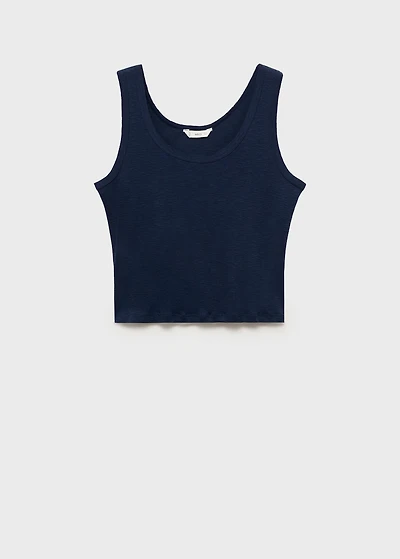 Cotton sleeveless t-shirt