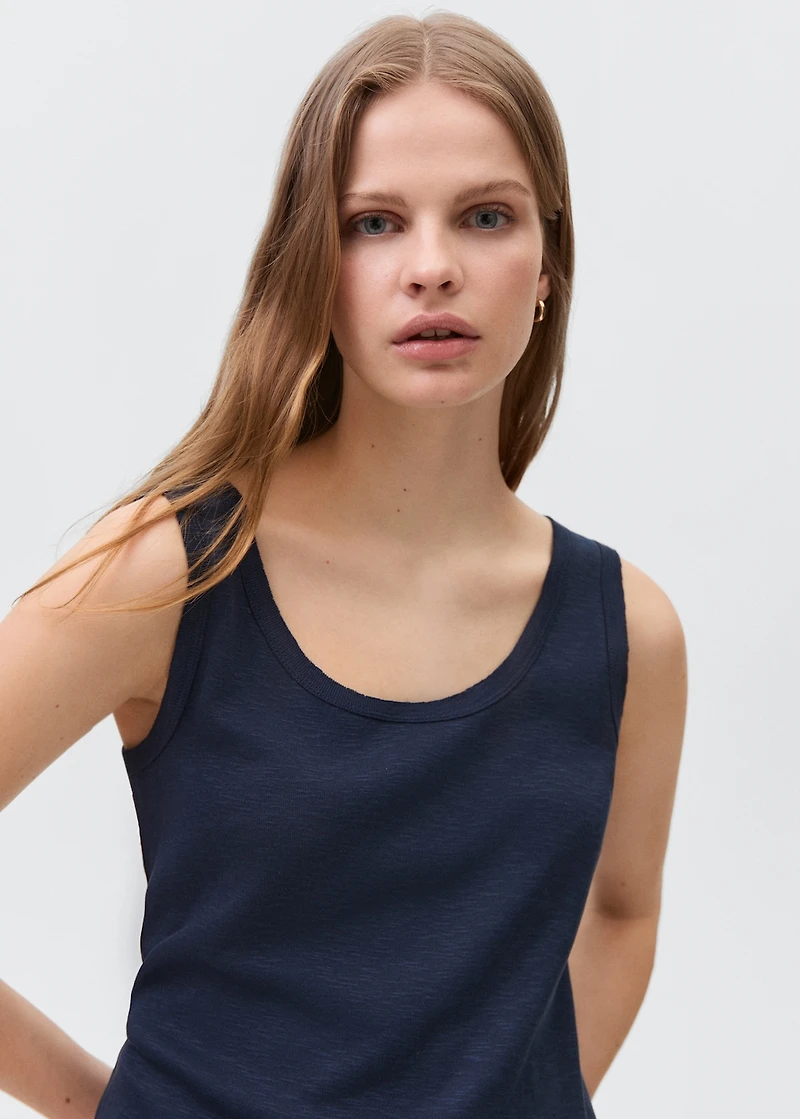 Cotton sleeveless t-shirt