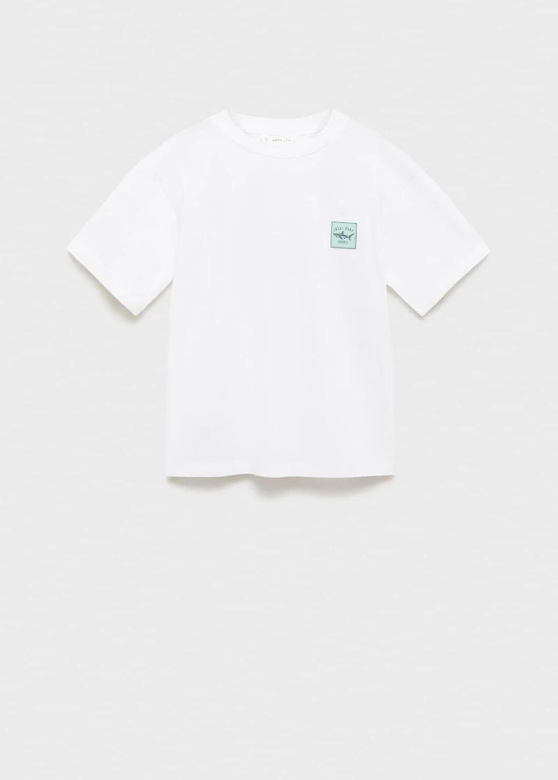 Printed cotton-blend T-shirt