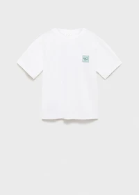 Printed cotton-blend T-shirt