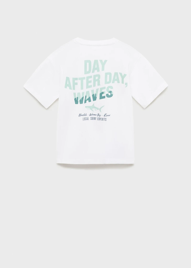 Printed cotton-blend T-shirt