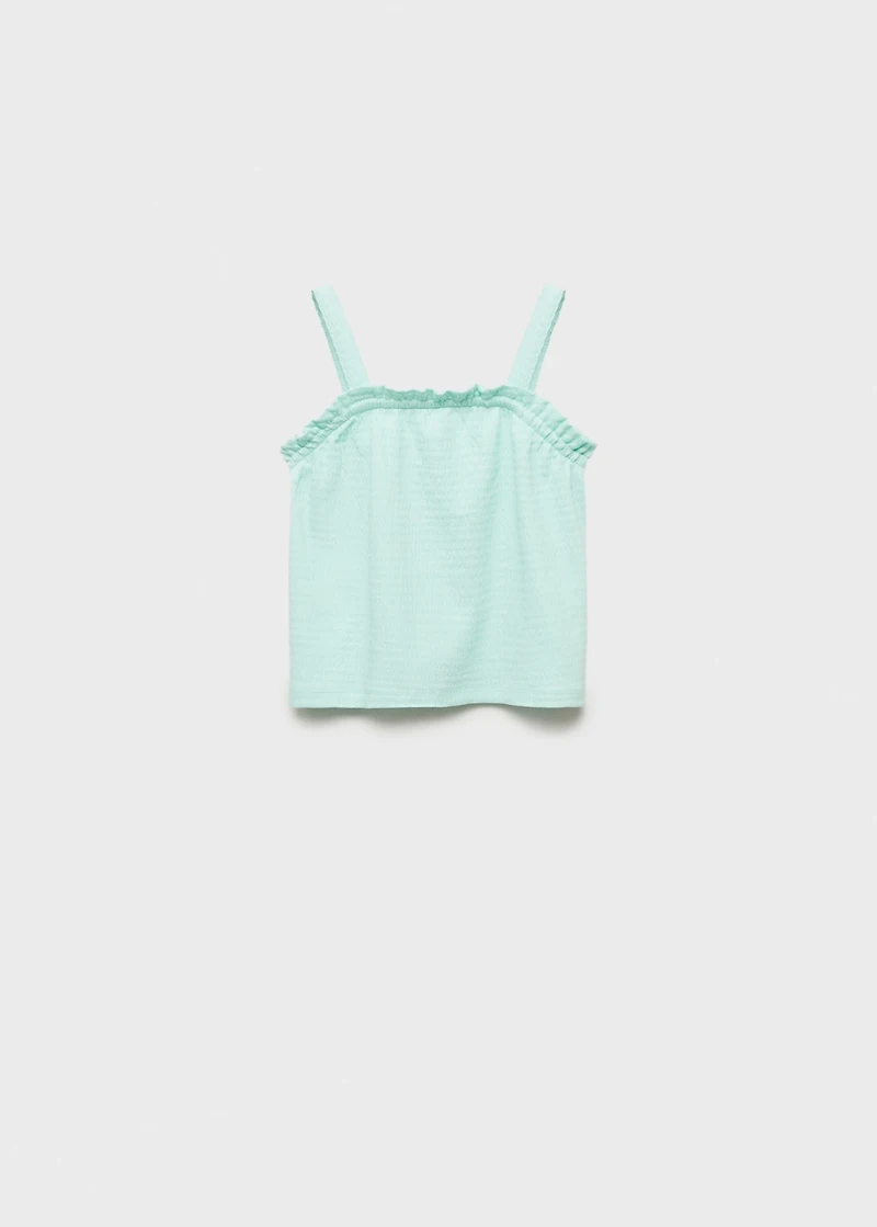 Ruffled strap t-shirt