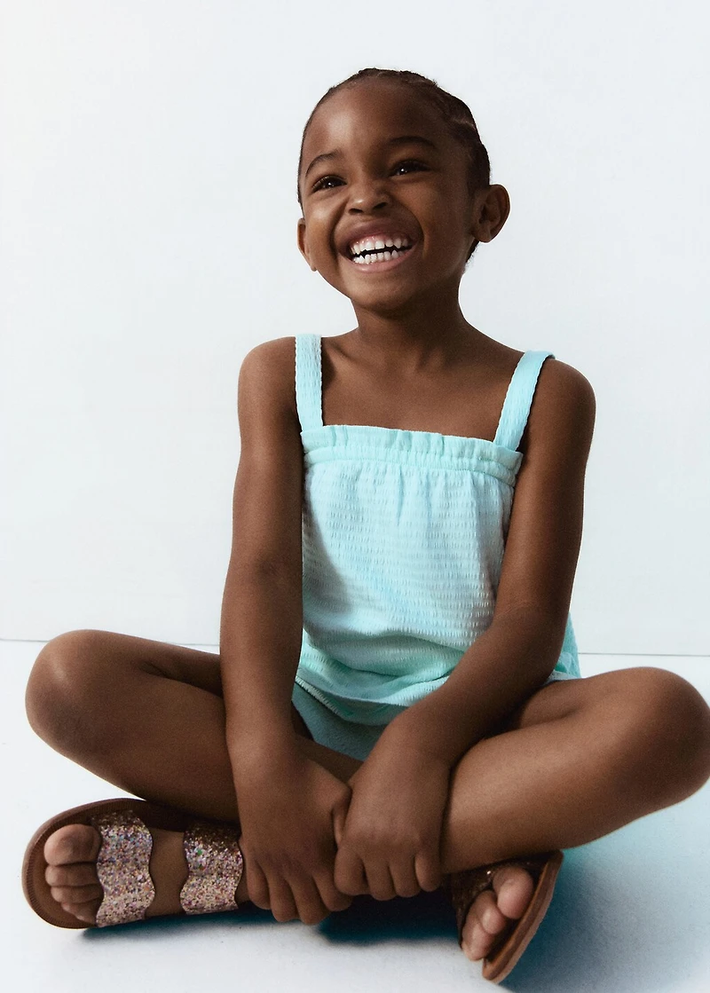 Ruffled strap t-shirt