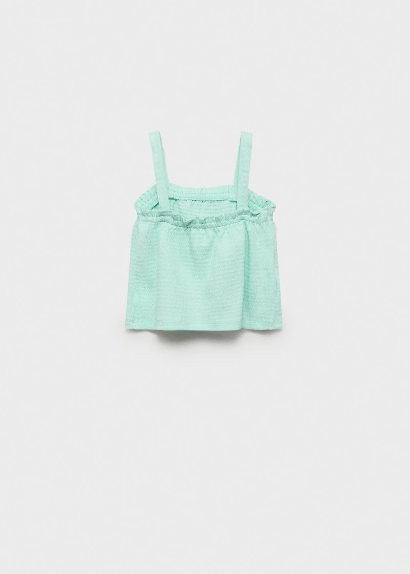 Ruffled strap t-shirt