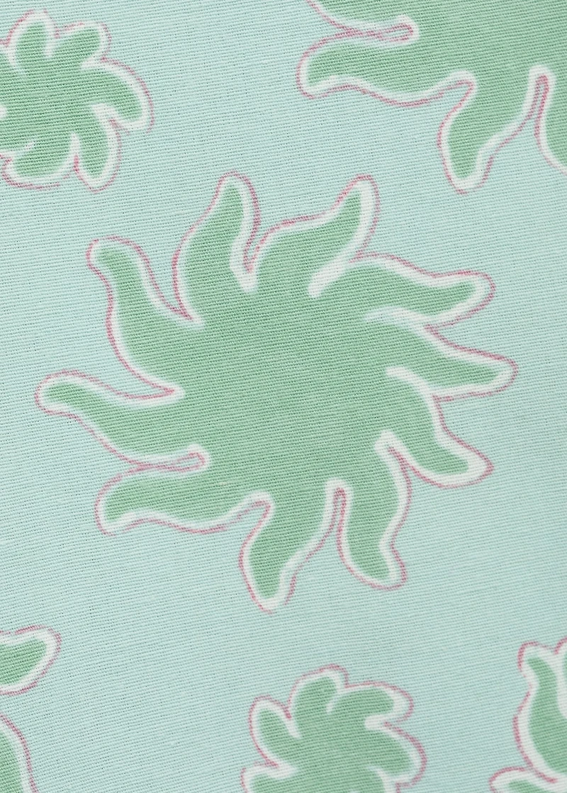 Printed straight pants