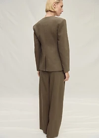 Seamless linen suit pants