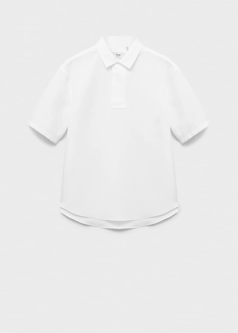 Lyocell linen regular-fit polo shirt