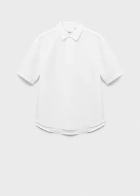 Lyocell linen regular-fit polo shirt