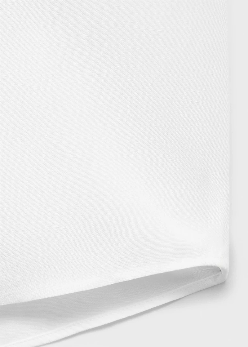 Lyocell linen regular-fit polo shirt