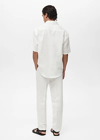 Lyocell linen regular-fit polo shirt