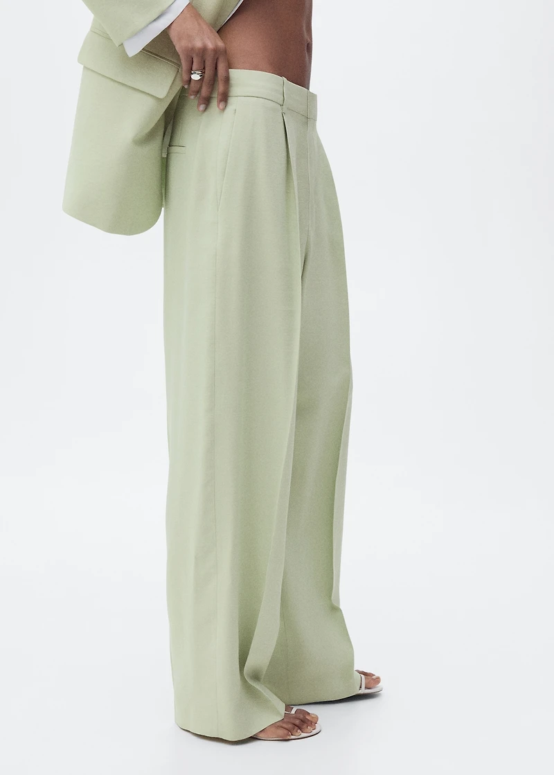 Straight-fit suit pants