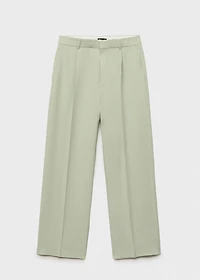 Straight-fit suit pants