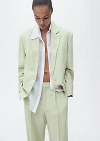 Straight-fit suit pants