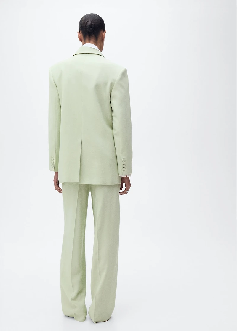 Straight-fit suit pants
