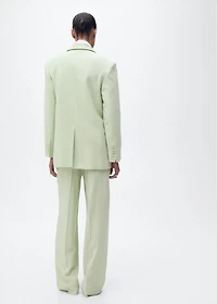 Straight-fit suit pants