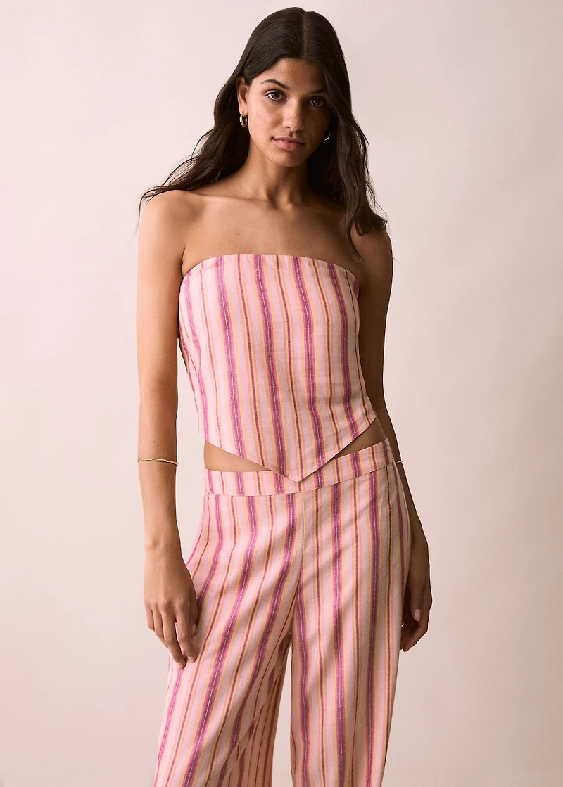 Striped linen top
