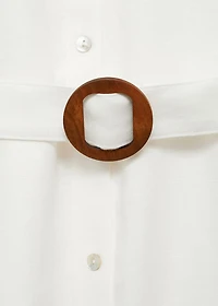 Belt linen dress