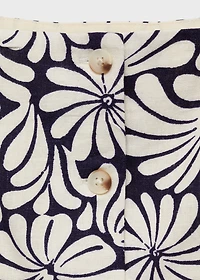 Floral fitted linen top