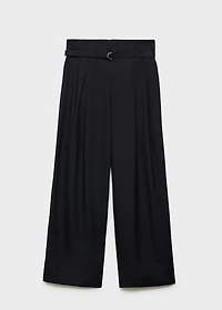 Wide leg pants with belt
