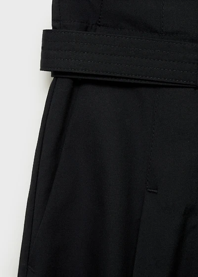 Wide leg pants with belt