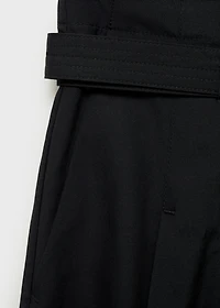 Wide leg pants with belt