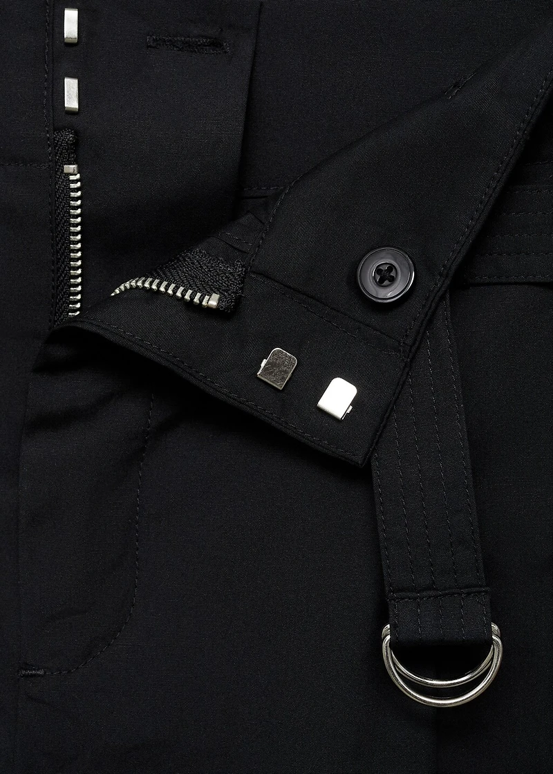 Wide leg pants with belt