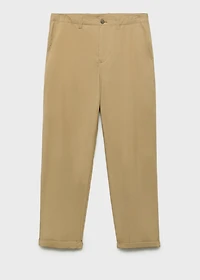 100% straight-fit cotton pants