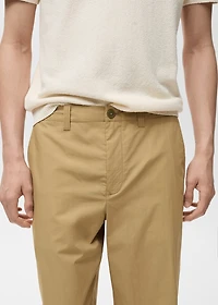 100% straight-fit cotton pants