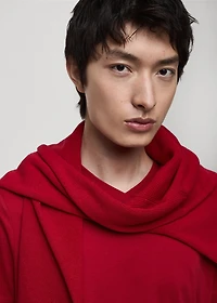 100% cotton slim-fit V-neck t-shirt