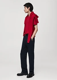 100% cotton slim-fit V-neck t-shirt